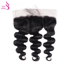 Настоящая красота уха до уха Кружева Фронтальная Закрытие тела волна с волосами младенца малазийские Кружева Закрытие Remy человеческих волос