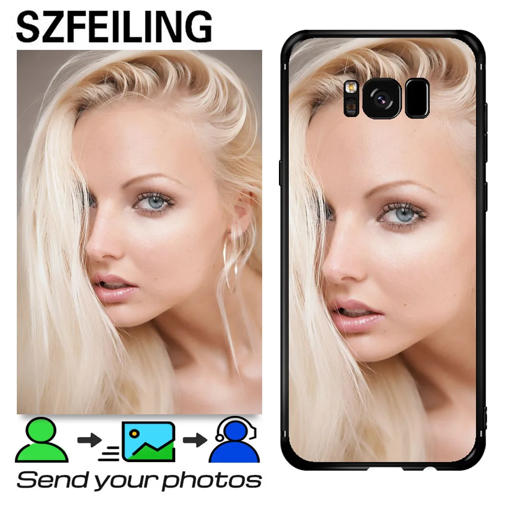 

Customized Image photo phone case For Samsung Galaxy S9 S10 S8 Plus S10E Note 8 9 Back cover DIY Print picture Glass shell case