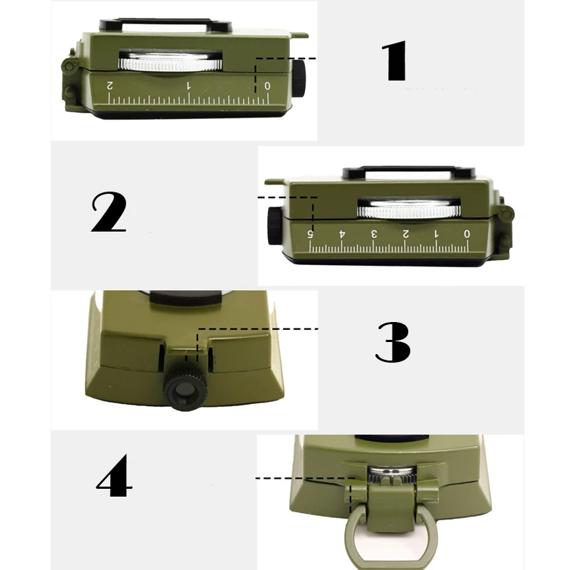 Прецизионный американский многофункциональный зеленый указатель компас портативный складной для путешествий Пешие прогулки алюминиевый открытый компас