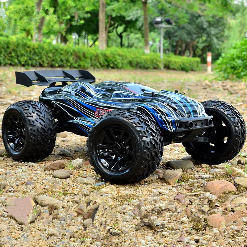 Best High power 80 km h 2.4GHz 110 RC Brushless Electric Four Wheel Drive Racing Truck Full Waterproof Off road Head Up 80A ESC