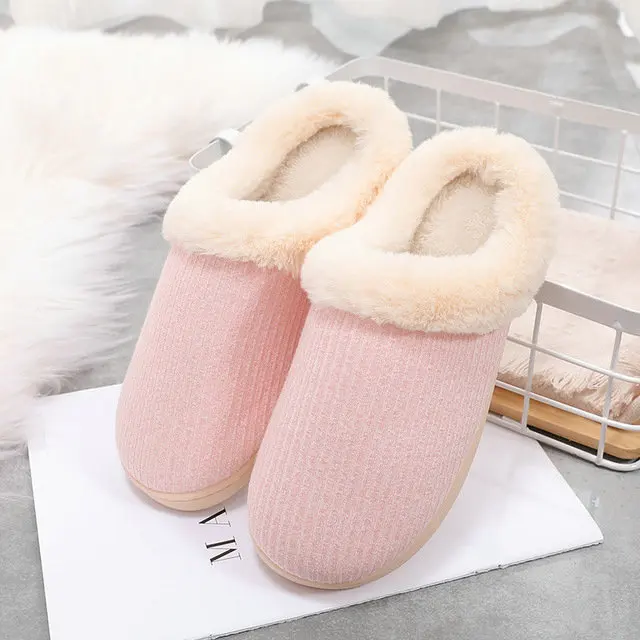 Women Indoor Cozy Super Soft And Comfortable Plush Fur House Slippers Shoes Woman (2)