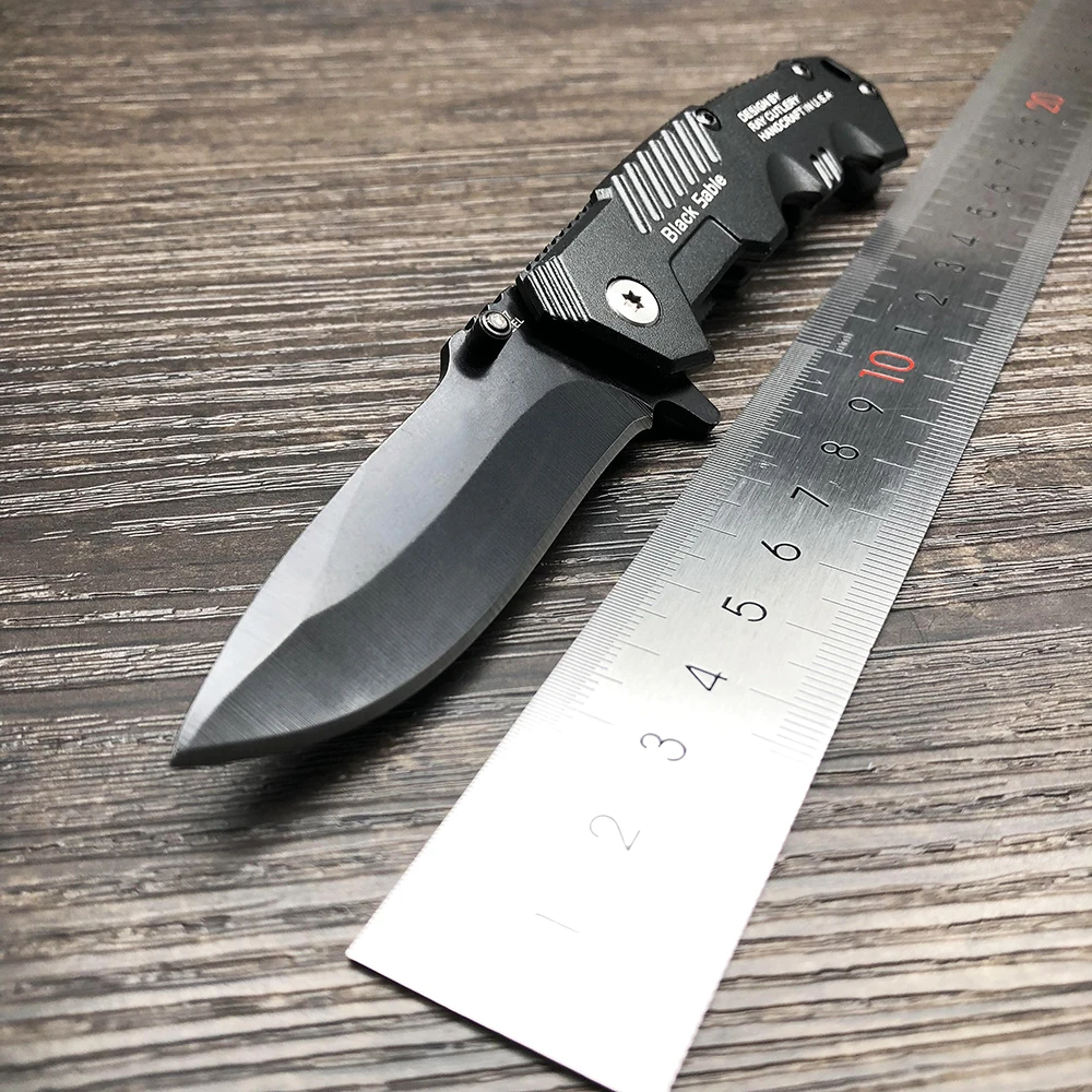 

ZSQ Black Blade CS Cold Steel 217 Folding Pocket Knife Tactical Survival Knife Camping Rescue Knives Hunting Tools Folding knife