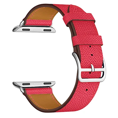 Кожаный ремешок для наручных часов Apple Watch серии 4 с заклепками, изготовленный на заказ, для серий Apple 1, 2, 3, ремешок на запястье 38 мм, 42 м, 40 мм, 44 мм - Цвет ремешка: Rose