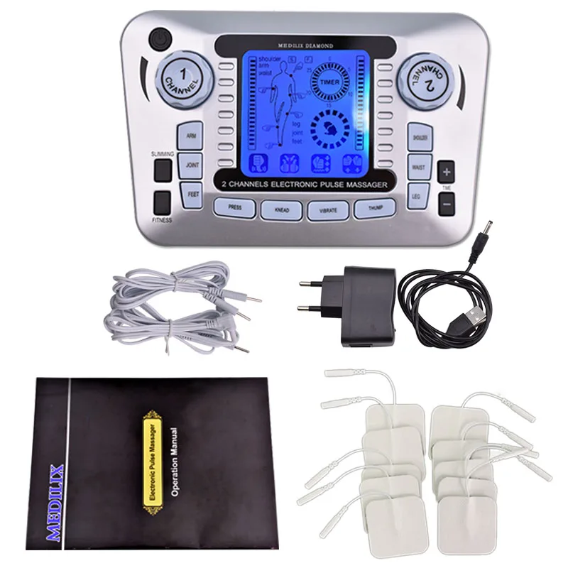 Slimming Tens Acupuncture Therapy Massage Electric Body Massager Electronic Pulse Neck Back Foot Pain Relief Patches Slim