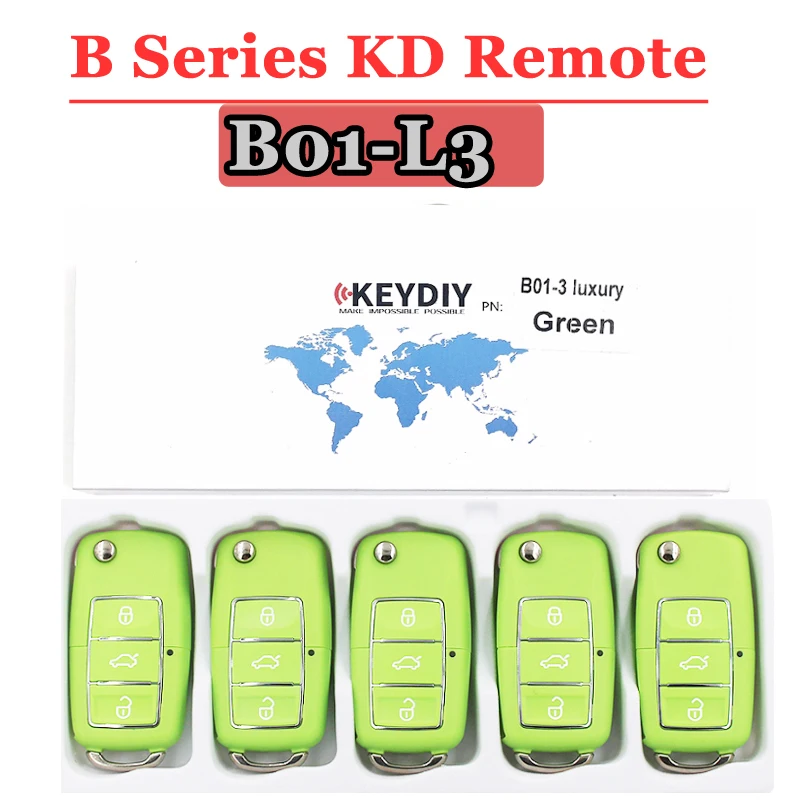 

Free shipping (5PC/LOT)B01L-04 Luxury 3 Button Remote Key with Green colour for kd900 kd900+ URG200 MINI KD MAHCINE