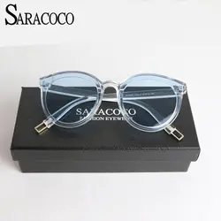 Saracoco модные четкие кадры Карамельный цвет Кошачий глаз Солнцезащитные очки для женщин 2017 UV400 оттенков Светоотражающие Защита от солнца