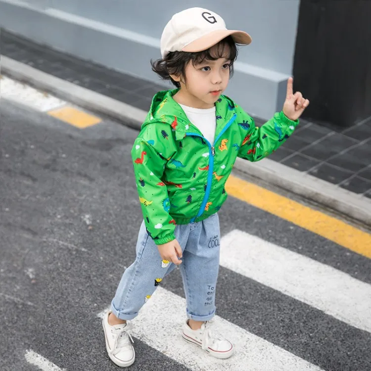 CROAL CHERIE Spring Outerwear Coats Boys Kids Girls Jacket Cute Dinosaur Children Clothing Casual Baby Spring Jacket  (3)