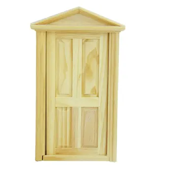 

Wholesale!1/12 Dollhouse Miniature Exterior Inward-Open Wood Door with Steeple top