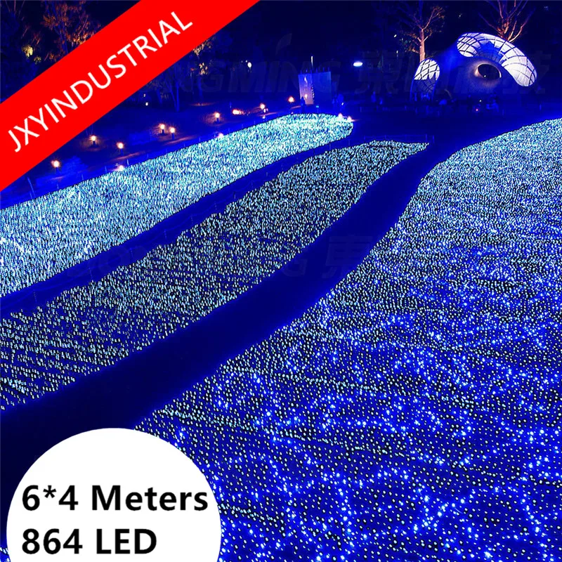 

Free Fedex 1pcs/lot 6M x4M 860leds led net string lights Bulbs Outdoor Decoration LED Christmas net Light holiday party light