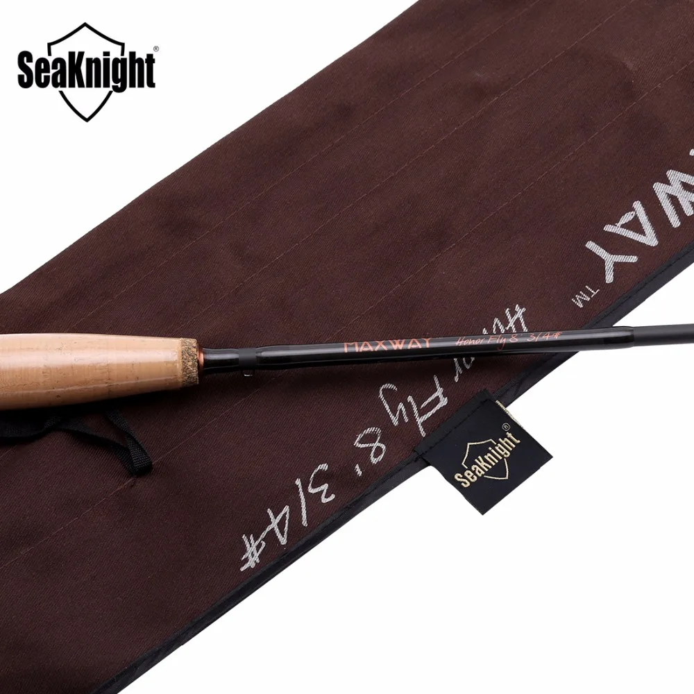 SeaKnight maxway HONOR Series новая удочка для ловли нахлыстом 3/4#4 секции 2,4 M 40 T углеродная 3A мягкая деревянная ручка