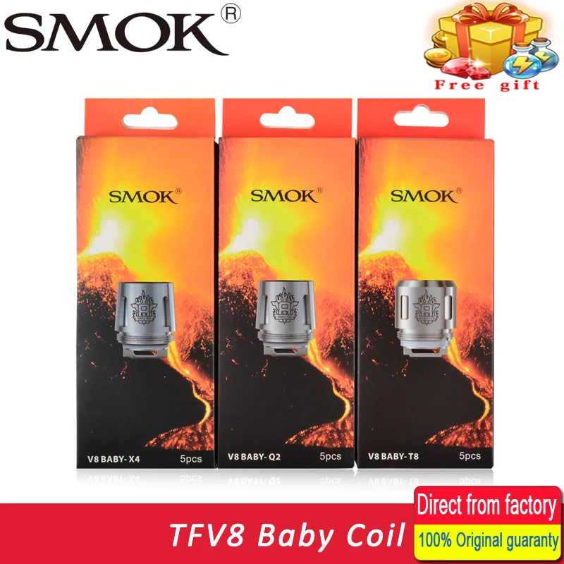 Original Smok TFV8 Baby Coil Head V8 Baby-T8 V8 Baby-T6 V8 Baby-X4 V8 Baby-Q2 Core For TFV8 BABY Beast Tank & Alien& Al85 Kit Original Smok TFV8 Baby Coil Head V8 Baby-T8 V8 Baby-T6 V8 Baby-X4 V8 Baby-Q2 Core For TFV8 BABY Beast Tank & Alien& Al85 Kit