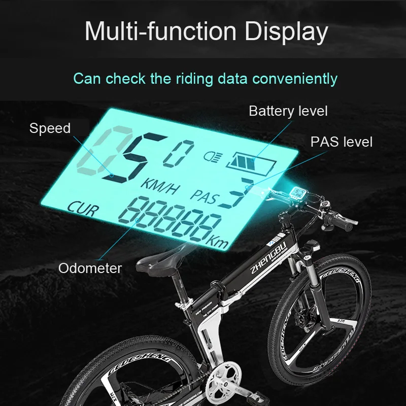Discount 26 Inches Folding Electric Bike,Both Hydraulic Disc Brake, Aluminum Alloy Frame, Strong Lithium Battery,Mountain Bike 1