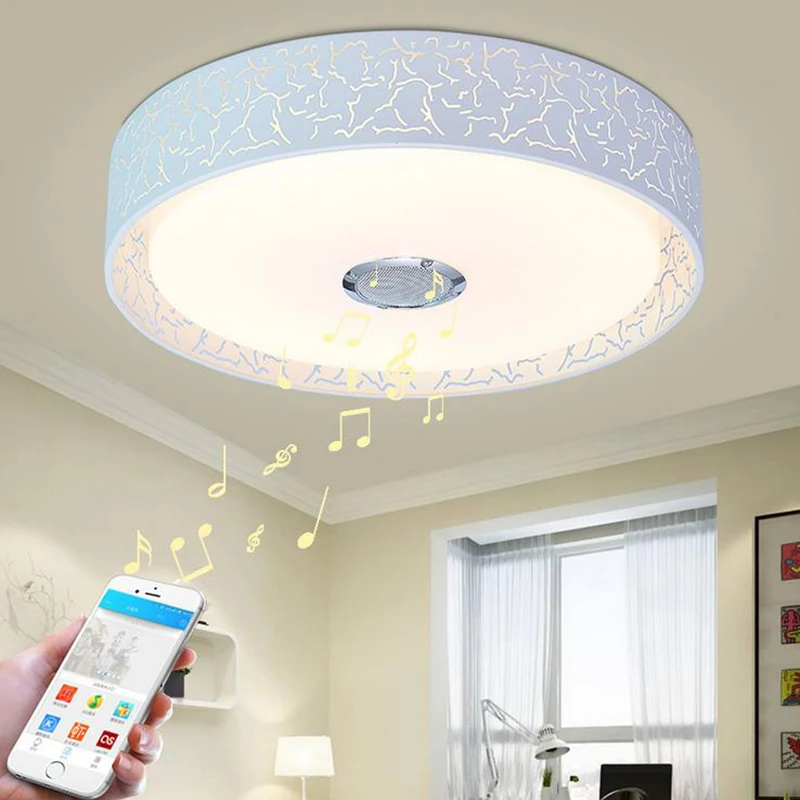 2018 современный Смарт LED приложение потолочный светильник RGB музыка изменение