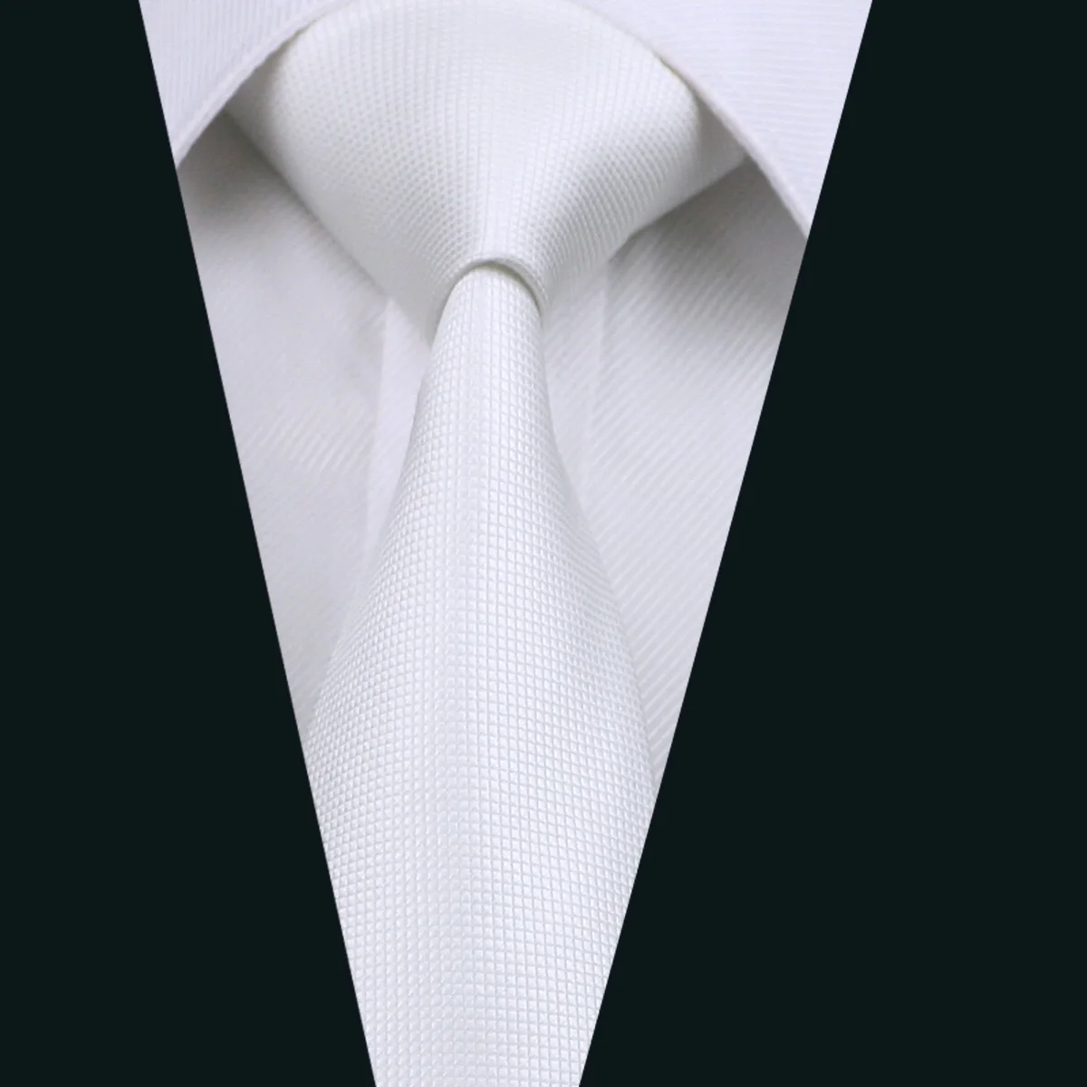 DH-341 Мужской Шелковый галстук белый однотонный галстук на шею шелковые жаккардовые галстуки для мужчин деловые Свадебные вечеринки