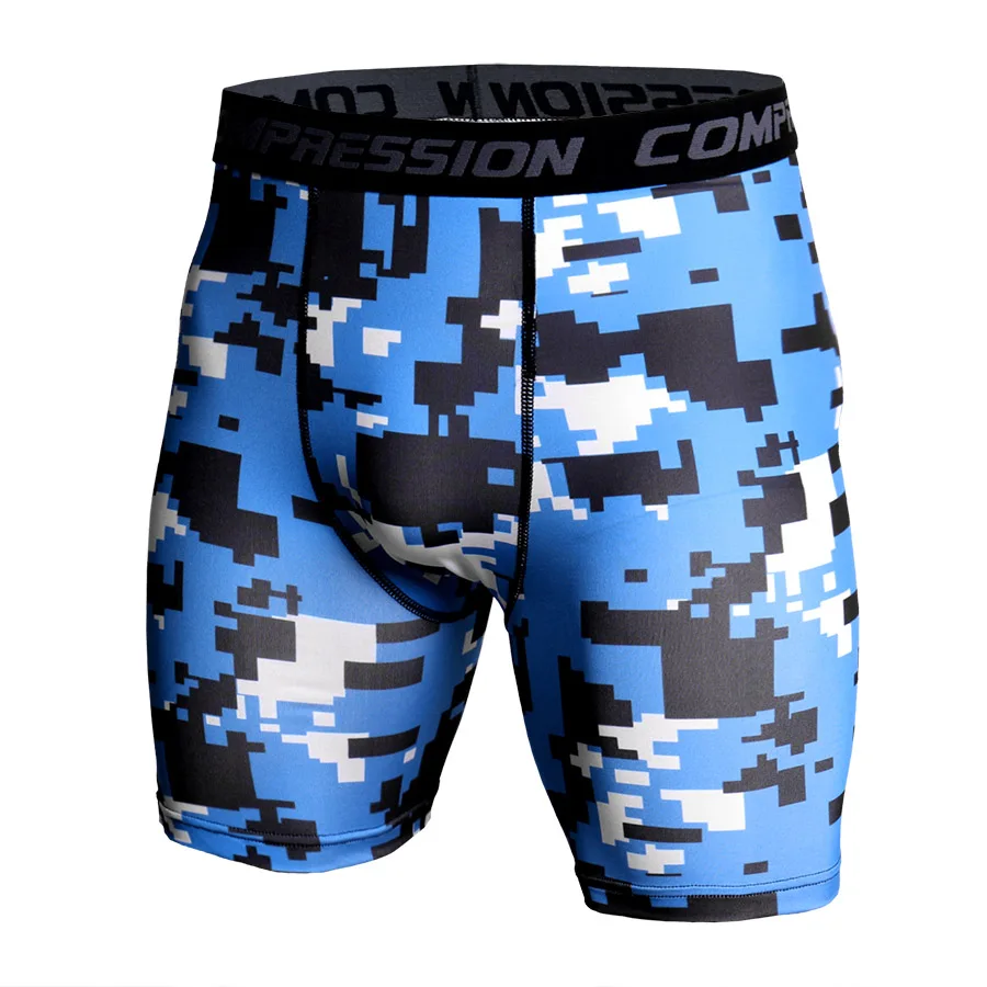 Men Compression Under Layer Short Pants Fashion 3D Print Camouflage Athletic Tights Shorts Bottoms Skinny Shorts Men Bottom casual shorts Casual Shorts