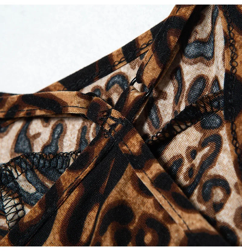 Women's Sexy Lingerie Bodysuits Leopard Print Nightwear Underwear Sexy Hot G-string Erotic Deep V Neck Babydoll (8)