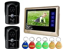 Freeship 7 Pulgadas TFT Monitor LCD 700TVL Cámara RFID Manos Libres video de la puerta teléfono de la puerta Timbre de La Cámara de Seguridad del Apartamento