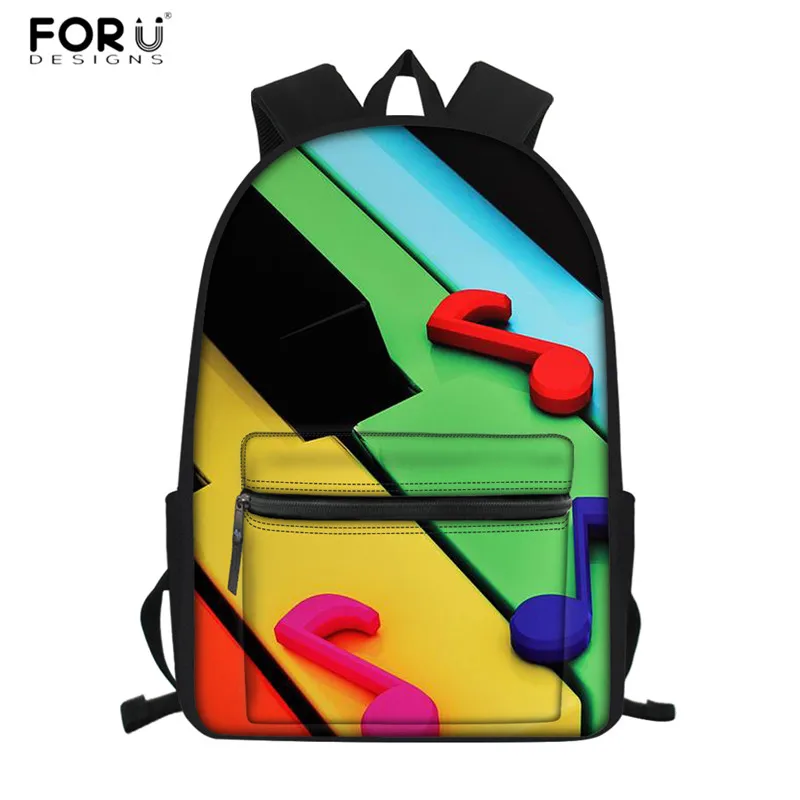 FORUDESIGNS/Винтажные школьные сумки, набор музыкальных нот, пианино, клавиатура, 3D принт, 3 шт., модные школьные рюкзаки для детей, студентов, сумка, рюкзак - Цвет: HMC1356Z58