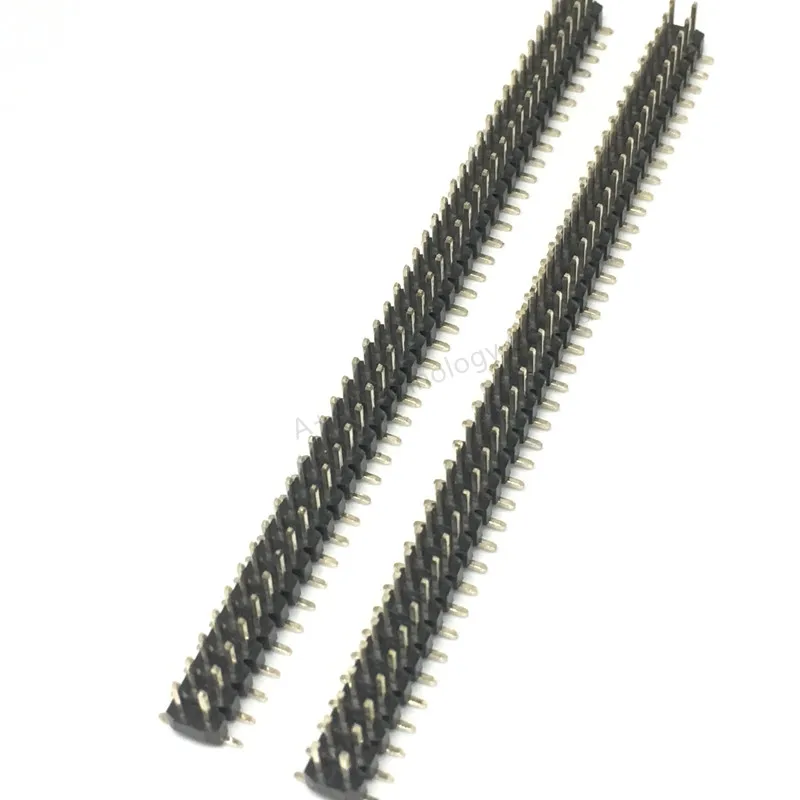 2PCS Gold Plated Pitch 2.54mm 2x40 Pin 80 Pin Double Row SMT SMD Male Pin Header Strip Connector 3