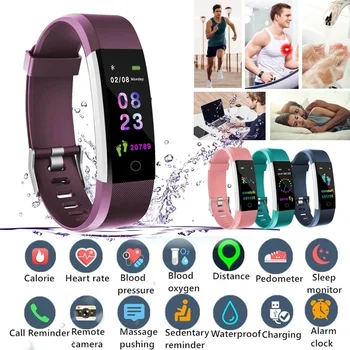 

Fashion New Waterproof Swim Smart Wristband Bluetooth 4.0 Fitness Tracker Pedometer Sleep Heart Rate Monitor Sport Smart Watch