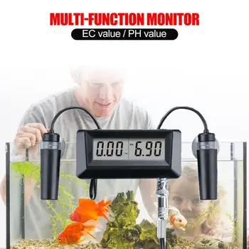 

EC Conductivity Monitor PH Meter Aquarium Water Quality Monitor Tester Real-time Continuous Monitoring for Aquarium Pond