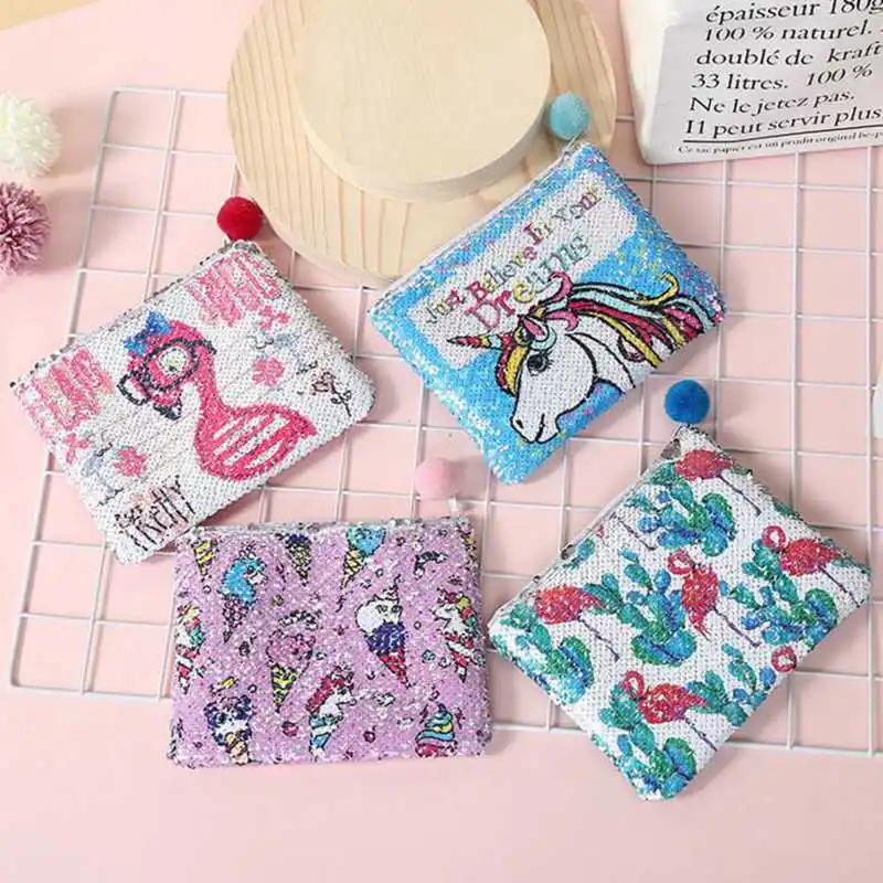 

Creative Cartoon Unicorn Cosmetic Bag Travel Zipper Makeup Bag Mini Hair Ball Pendant Make Up Multicolor Toiletry Kit Pouch