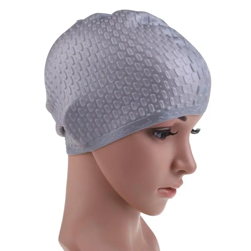 Силиконовые водонепроницаемые шапочки для купания, защищающие уши, длинные волосы, спортивная шапка для бассейна, шапочка для плавания, свободный размер для мужчин и женщин, для взрослых Z70