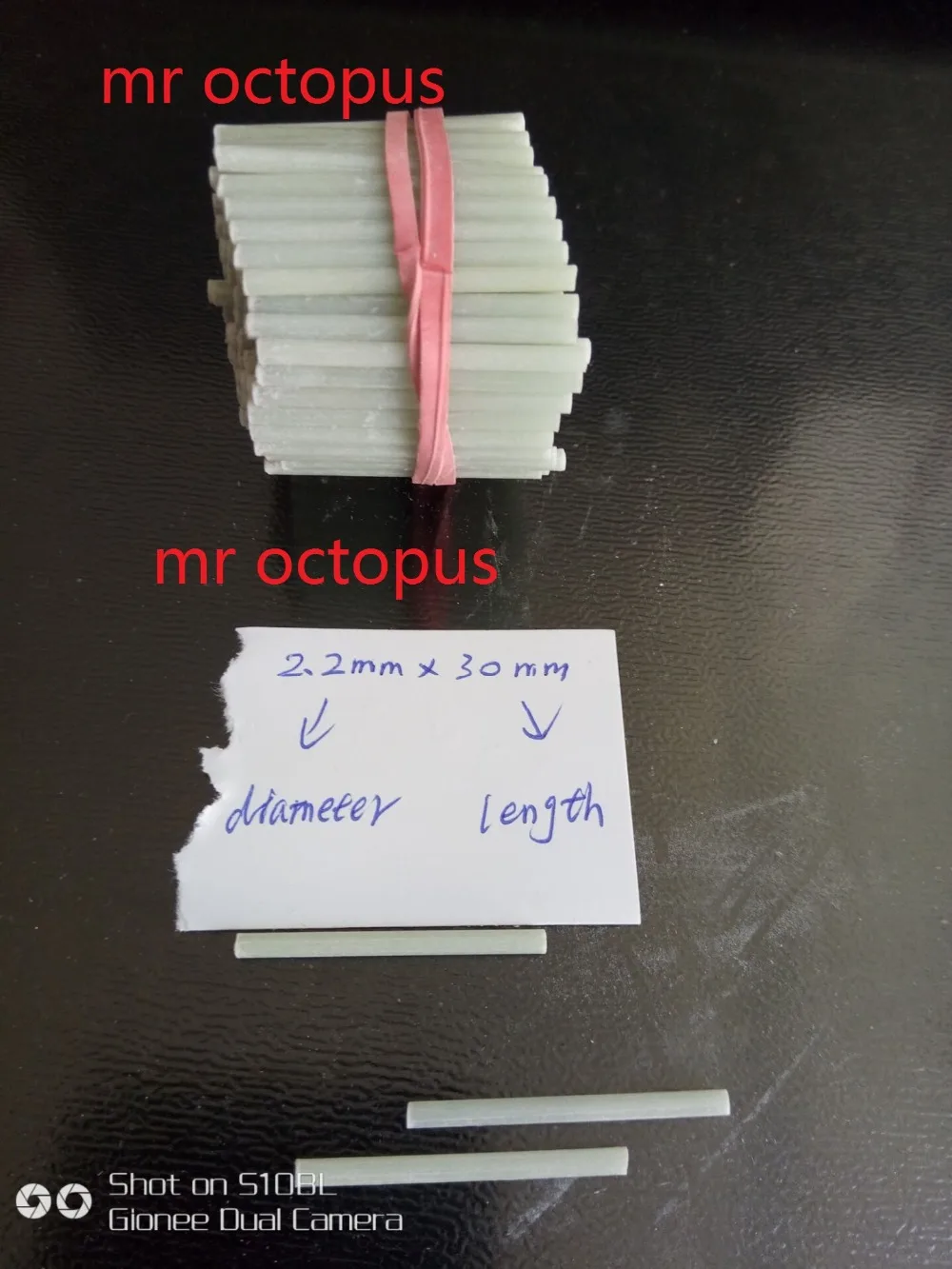 

MR OCTOPUS 200pcs2.2mmx30mmRound Glass Fiber Stick for Squid Jig Hook Making Rod Tip Building Float Fishing Tackle Accessories