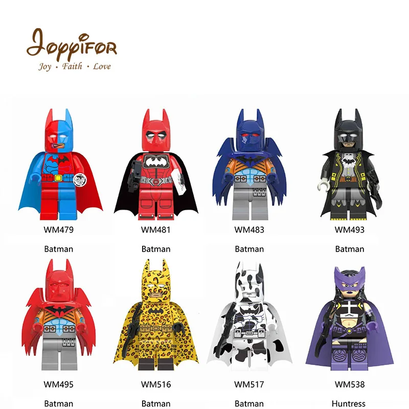 

Joyyifor DC hero colorful spider man 8 color red death Action figures legoingly Building Blocks Toys gifts Kids Toys big size