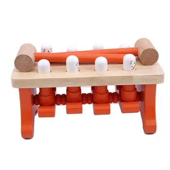 

Baby Hammering Toys For 1-3 Years Old Baby Childhood Education Wooden Toys Baby Bear Hamster parent-child Interactive Game Gift