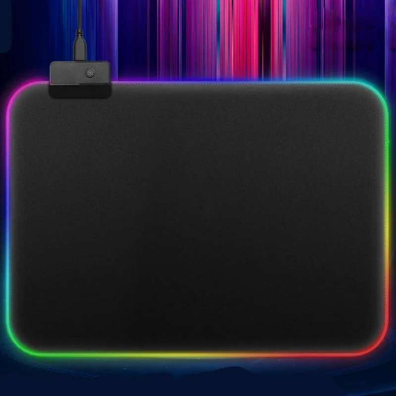 Светящийся Rgb коврик для мыши 350x250 мм Нескользящий Резиновый нижний СВЕТОДИОДНЫЙ коврик для мыши для ноутбука