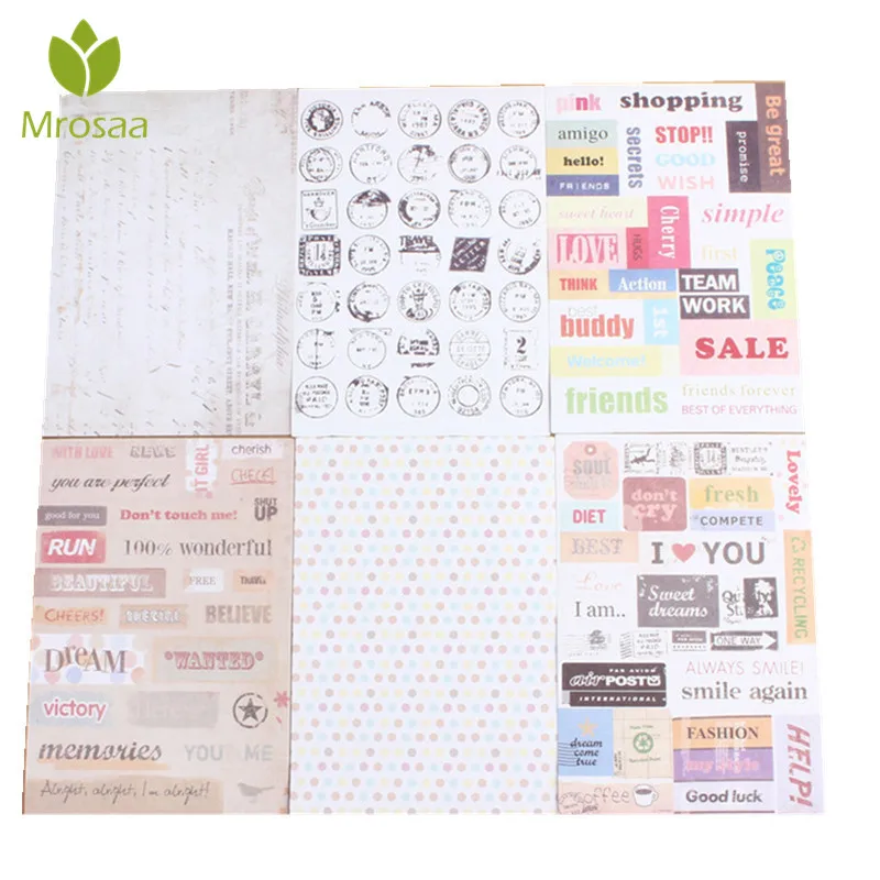 

New 6sheets Retro Letter Stamp Sticker Posted It Kawaii Planner Diary Scrapbooking Sticker Decoration Stationery School Supplies
