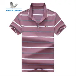 2019 новый модный бренд для мужчин летние рубашки поло Роскошные 3D вышивка Camisa Masculina мягкий хлопок полосатый поло Мужские дышащие