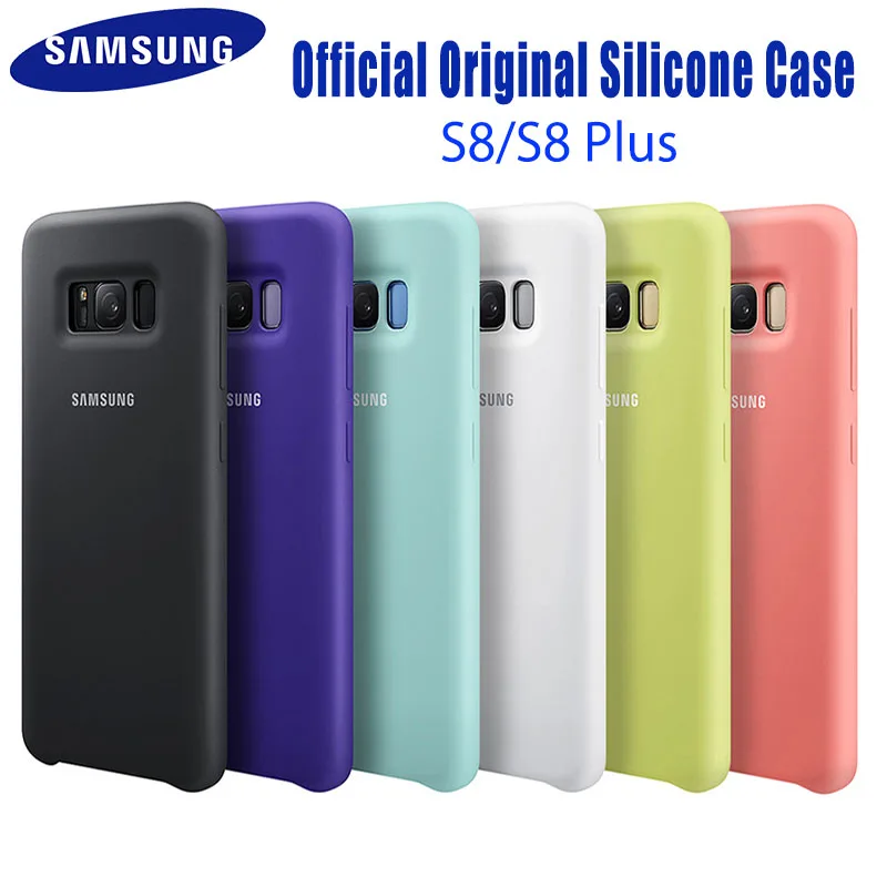 samsung Galaxy S8/S8 Plus жидкий силиконовый чехол шелковистый мягкий на ощупь защитный чехол для samsung s8 упаковка