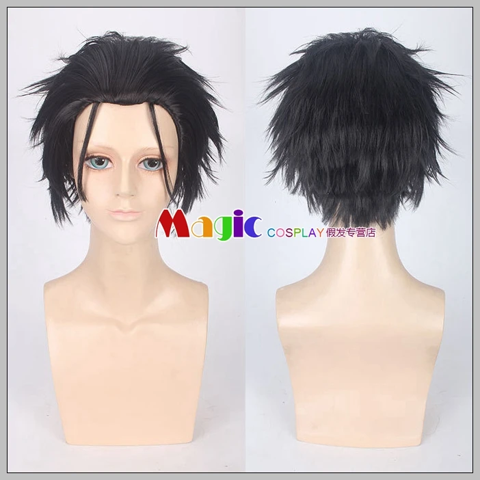 Steins Gate Rintarou Okabe косплей парик черный короткий прямой Хэллоуин синтетические волосы