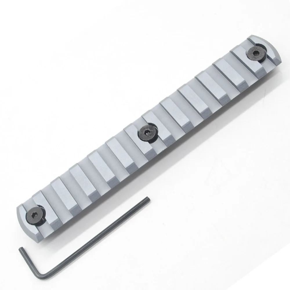 

Grey 13 Slot Key mod Rail Section for Keymod Handguard Mount Rail and Picatinny System