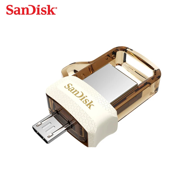 USB 3.0 SanDisk Ultra Dual OTG usb flash drive Max 150MB/s 32gb pen drive for Android phone/tablet PC Yellow pendrive 32GB