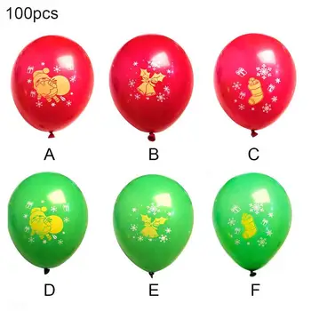 

100PCS 12 Inch Christmas Latex Balloon Set Colorful Decoration Balloon Children Toy For Christmas Wedding Party Banquet Decor J2