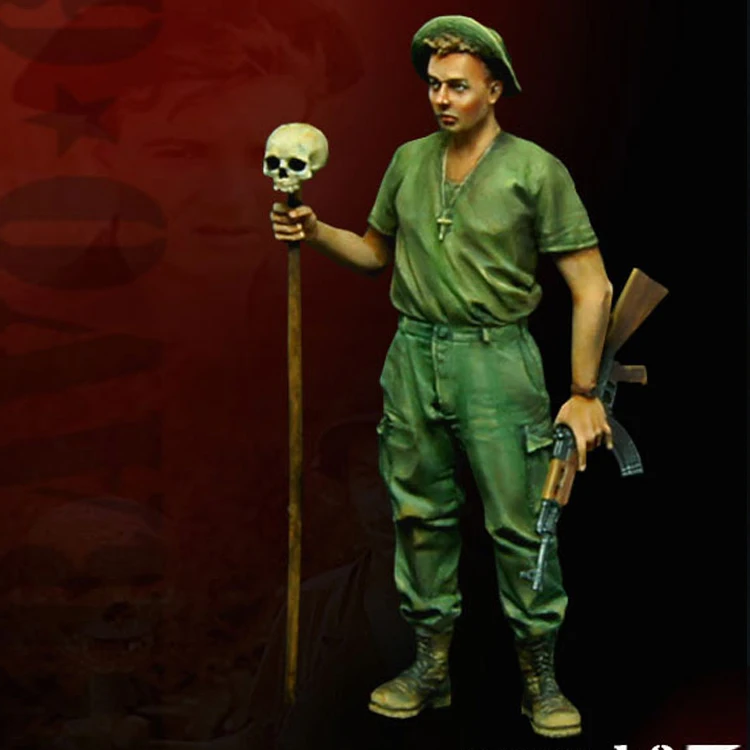 

1/35 Eddie "Skull", Resin Model Soldier GK, WWII military themes, Unassembled and unpainted kit