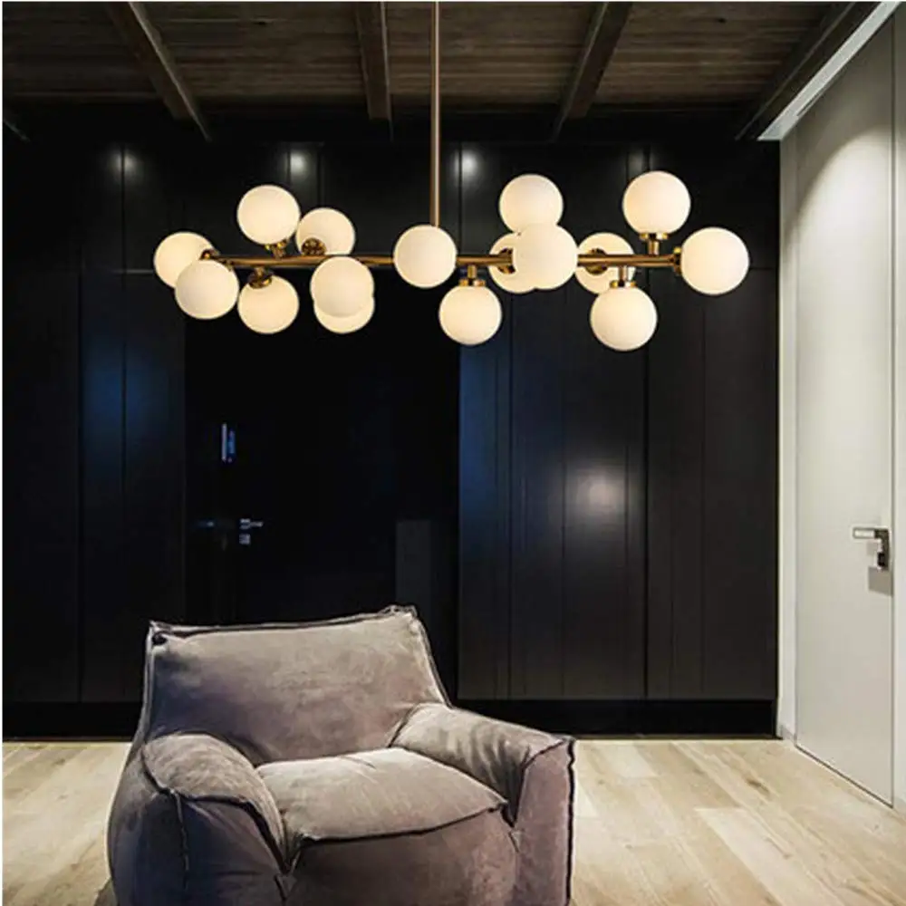 Glass Globes Linear Chandelier Sofary