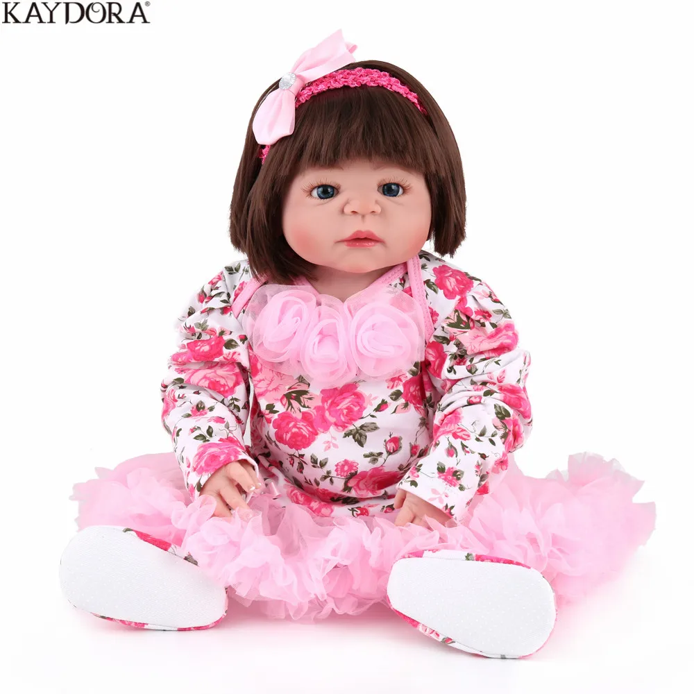 

KAYDORA Full Body Silicone Reborn Baby Girl Dolls 22 inch 55cm Realistic Handmade Lifelike Kids Toys Bebe Reborn menina