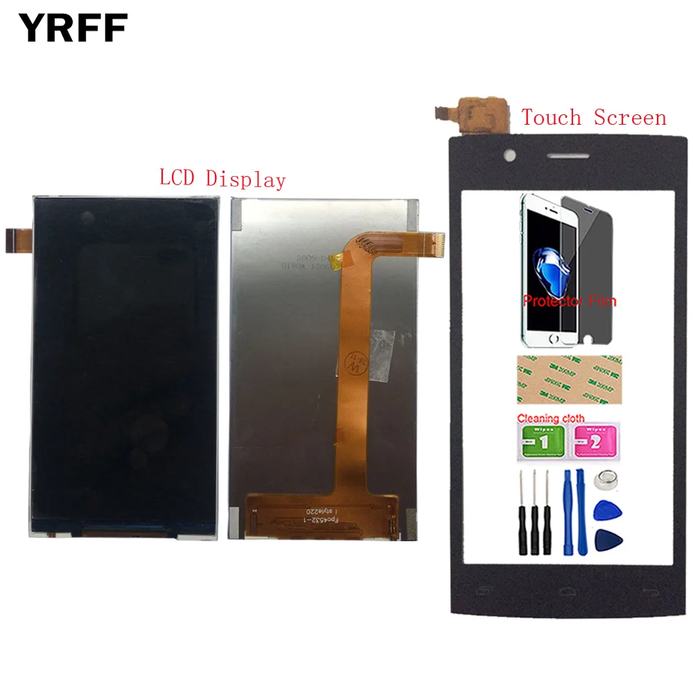 

Mobile LCD Display Touch Screen For Fly Nimbus 1 FS451 LCD Display Screen Replacement Parts Digitizer Panel Tools Protector Film