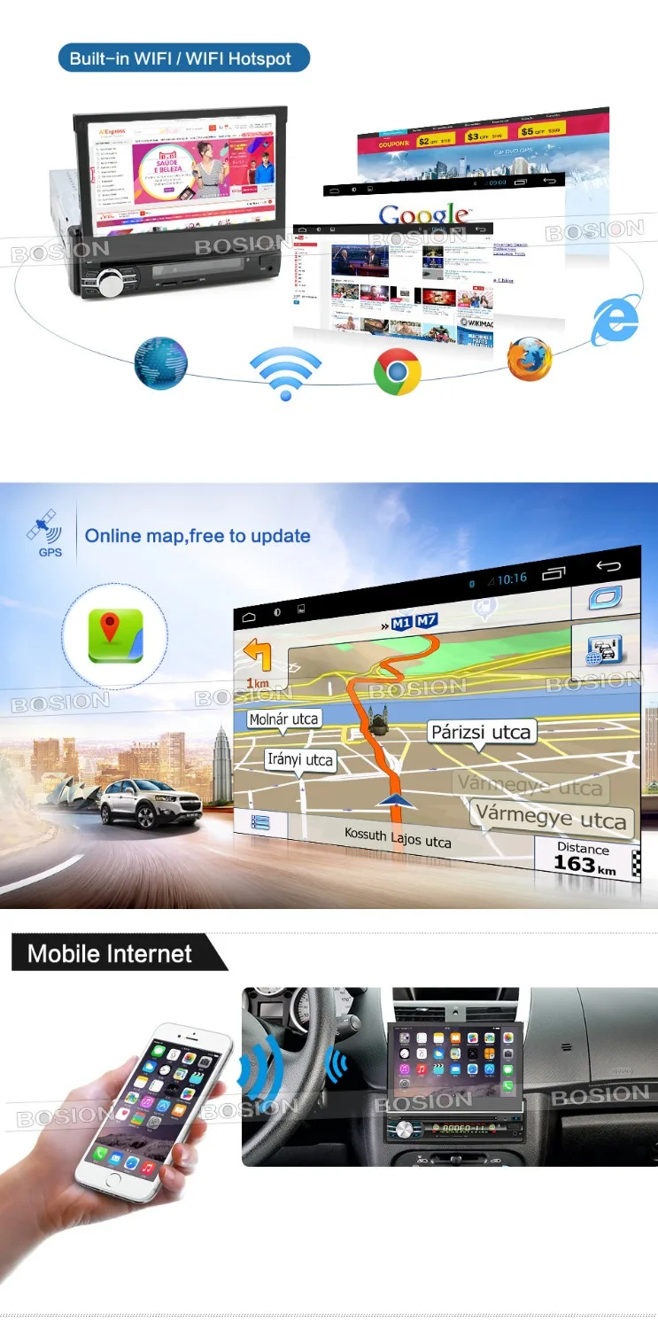 7 дюймовый автомобильный мультимедийный плеер для VW Android 9 0 Intel SoFIA 3GR