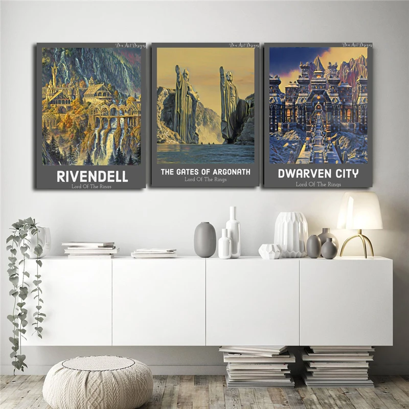 Властелин колец плакаты LOTR мотивационные настенные художественные холсты минималистичные скандинавские принты картины для спальни домашний декор HD