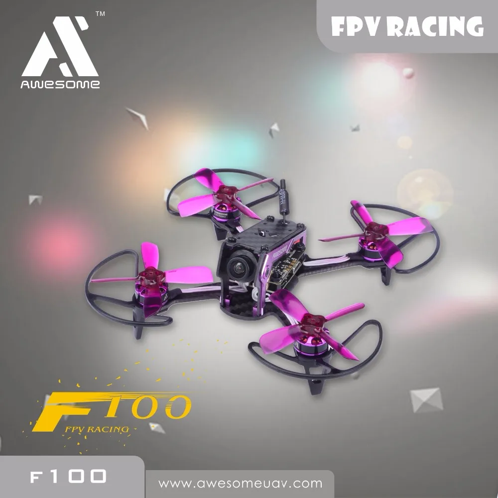 

Awesome F100 mini FPV Racing Quadcopter Drone PNP RC Drone With F3 OSD 5.8G 25mW Blheli_S 10A 600TVL Camera