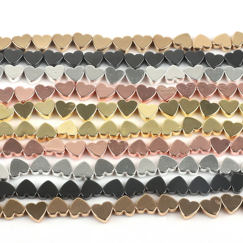 Fashion 67pcs/str Black gallstone heart shaped beads For DIY Bracelet Necklace Jewelry Making Accessories