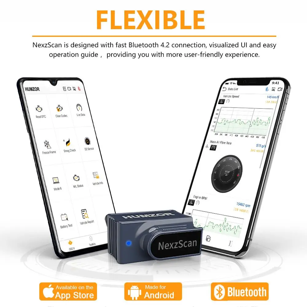 Автомобильный сканер кодов HUMZOR NexzScan obd ii диагностический инструмент bluetooth