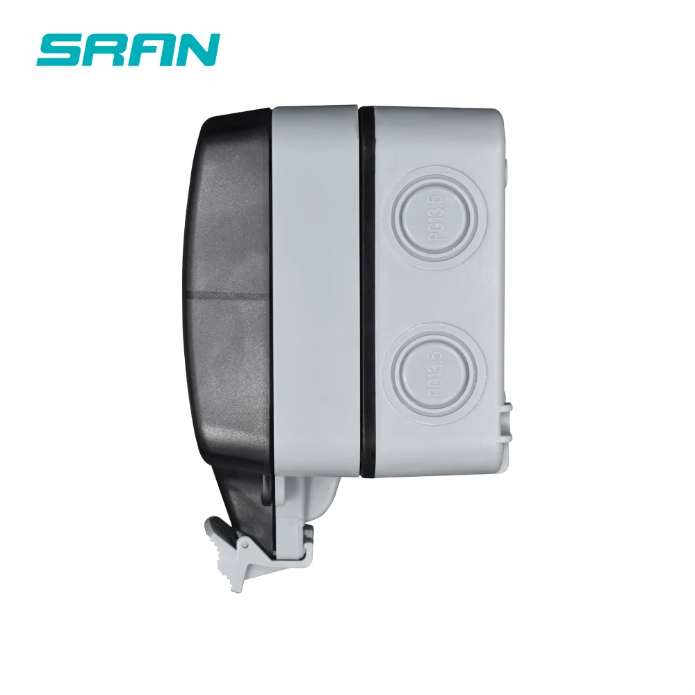 SRAN IP66 водостойкая наружная коробка настенная розетка 16A ЕС с двойным usb портом для