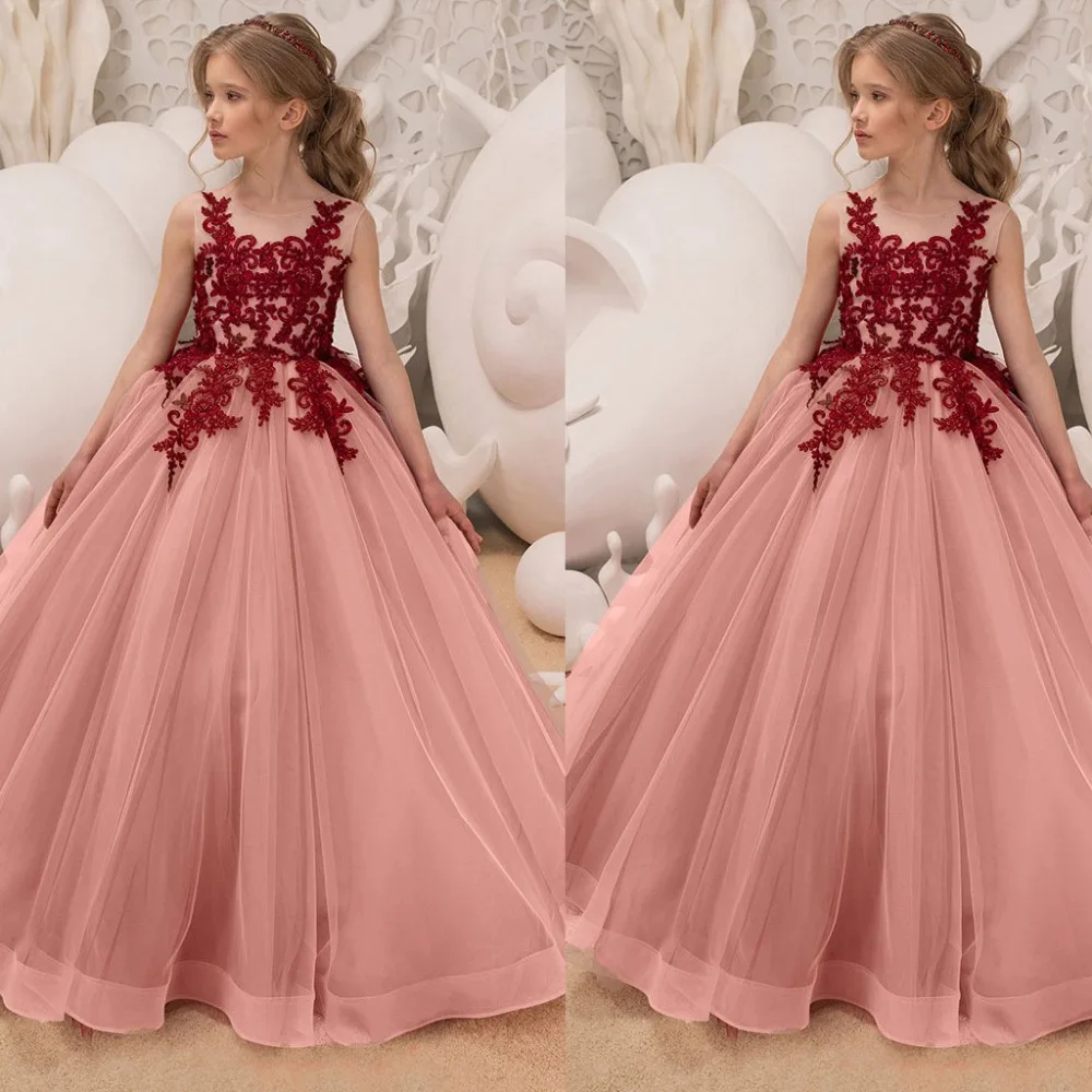 

Summer Tutu Dress For Girls Dresses Kids Clothes Wedding Events Applique Girl Dress Birthday Party Costumes Children Clothing