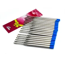 Wholesale ballpoint pen refills blue ink and red ink 20pcs a lot Tactical Pen and pen ink good writing feel for roller ball pen ly 0004 cute plastic car style blue ink ball pen deep red silver 2 pcs